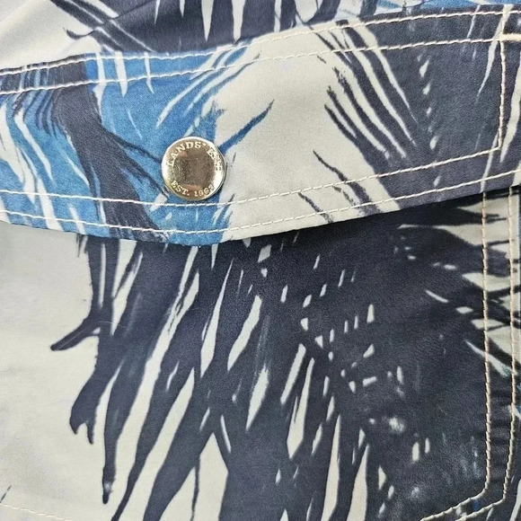Lands End Swim Trunk Blue Palm Size XL 40/42 - Picture 6 of 8